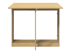 Mesa de comedor plegable Corona Butterfly, cera marrón, madera de pino