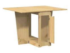 Mesa de comedor plegable Corona Butterfly, cera marrón, madera de pino