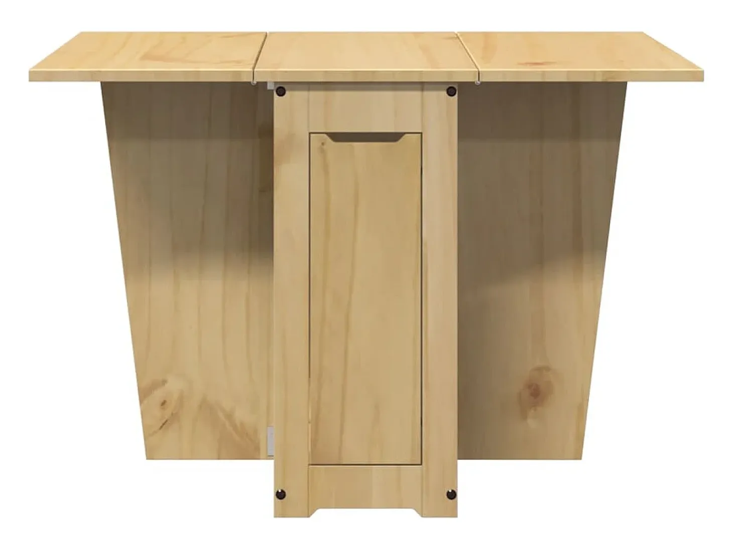 Mesa de comedor plegable Corona Butterfly, cera marrón, madera de pino