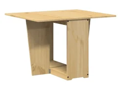 Mesa de comedor plegable Corona Butterfly, cera marrón, madera de pino
