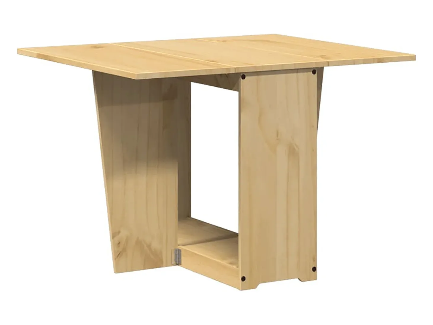 Mesa de comedor plegable Corona Butterfly, cera marrón, madera de pino