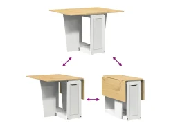 Mesa de comedor plegable mariposa Corona madera pino blanco