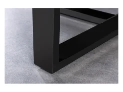 Mesa de comedor RAFTA – Rectangular 220 cm – Madera, metal y vidrio – Estilo industrial
