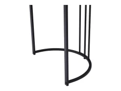 Mesa de Comedor Rectangular 140x80 cm para 6 Personas - Patas Ajustables - Metal y Madera - Blanco/Negro Moderno