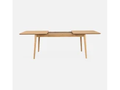 Mesa de comedor rectangular extensible de 6-8 plazas natural