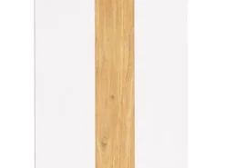 Mesa de comedor rectangular fija para 4 comensales 140x90 cm color blanco oak gold Mirko