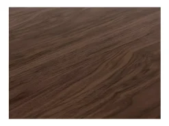 Mesa de comedor rectangular Evy 180 cm de madera oscura y metal antracita