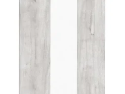 Mesa de comedor rectangular fija para 4 comensales 140x90 cm color concrete blanco Mirko