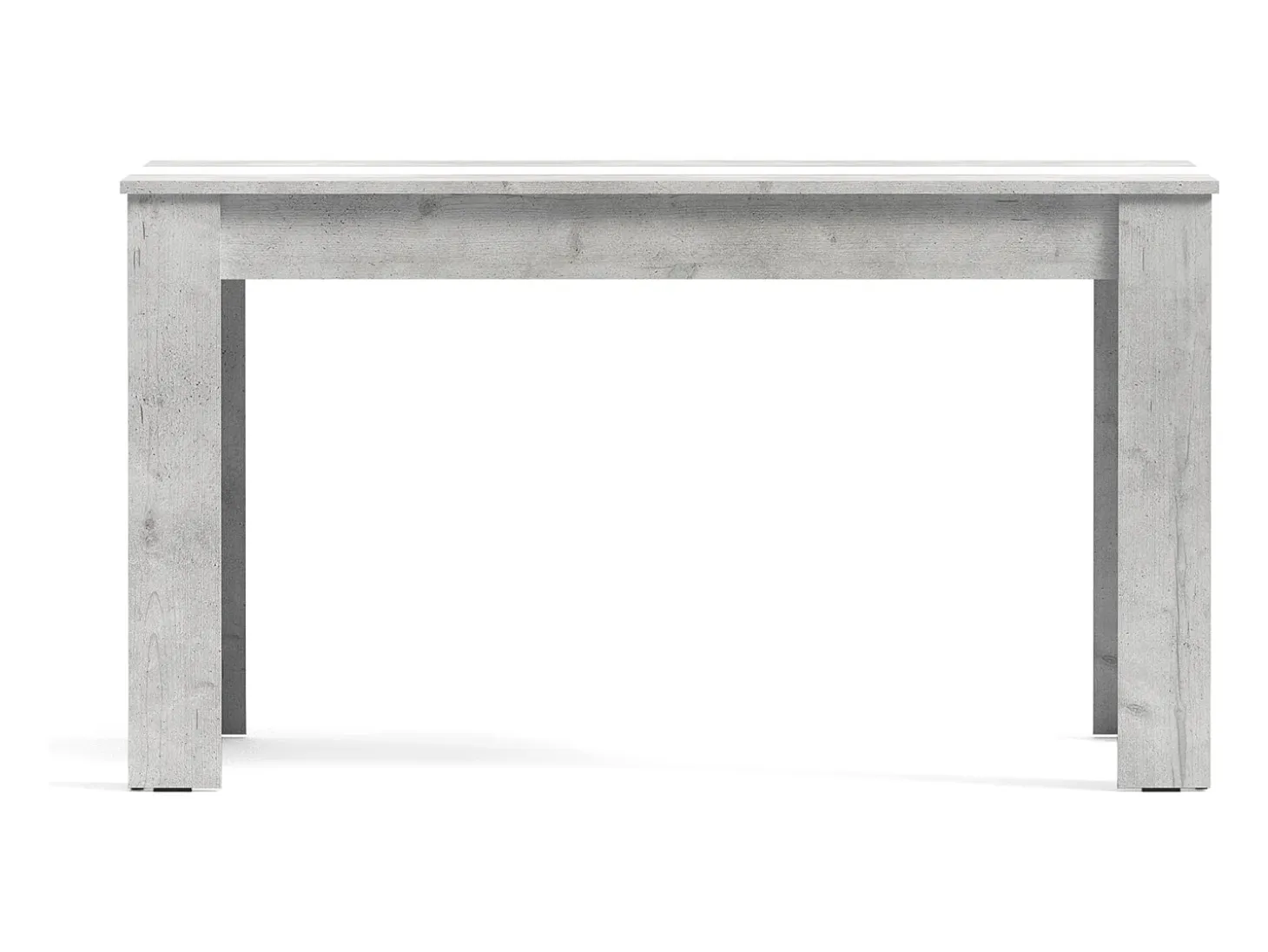 Mesa de comedor rectangular fija para 4 comensales 140x90 cm color concrete blanco Mirko