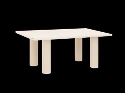 Mesa de comedor rectangular de microcemento en tono terracota DECOWOOD de 160x75cm - LUCÍA - DECOWOOD