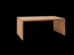 Mesa de comedor rectangular de madera de abeto maciza Decowood en tono nogal de 200x75cm - TELVA - DECOWOOD