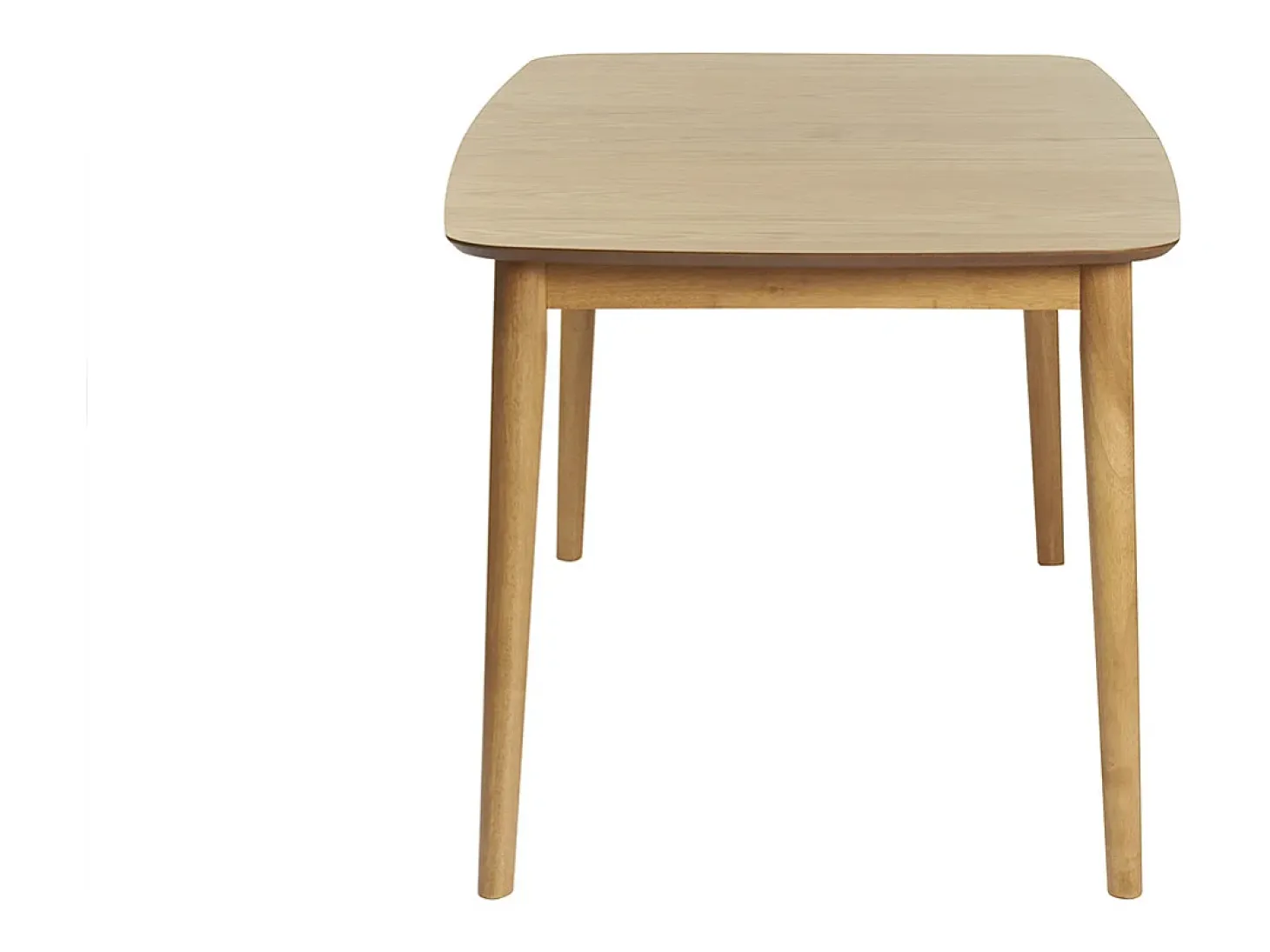 Mesa de comedor rectangular extensible de madera de roble claro 180-220 cm EGO