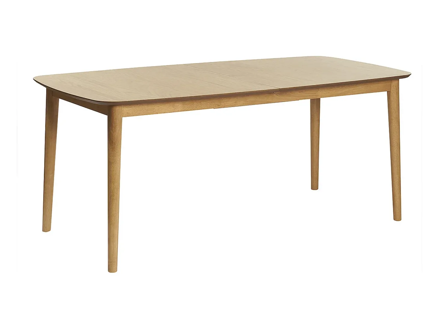Mesa de comedor rectangular extensible de madera de roble claro 180-220 cm EGO