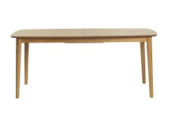 Mesa de comedor rectangular extensible de madera de roble claro 180-220 cm EGO