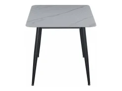 Mesa de comedor rectangular DIVA con acabado laminado de mármol blanco, 140 x 80 cm