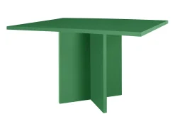 Mesa de comedor rectangular lacada MDF 3cm Verde Emeralda 90x120cm