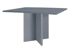 Mesa de comedor rectangular lacada MDF 3cm Gri 90x120cm