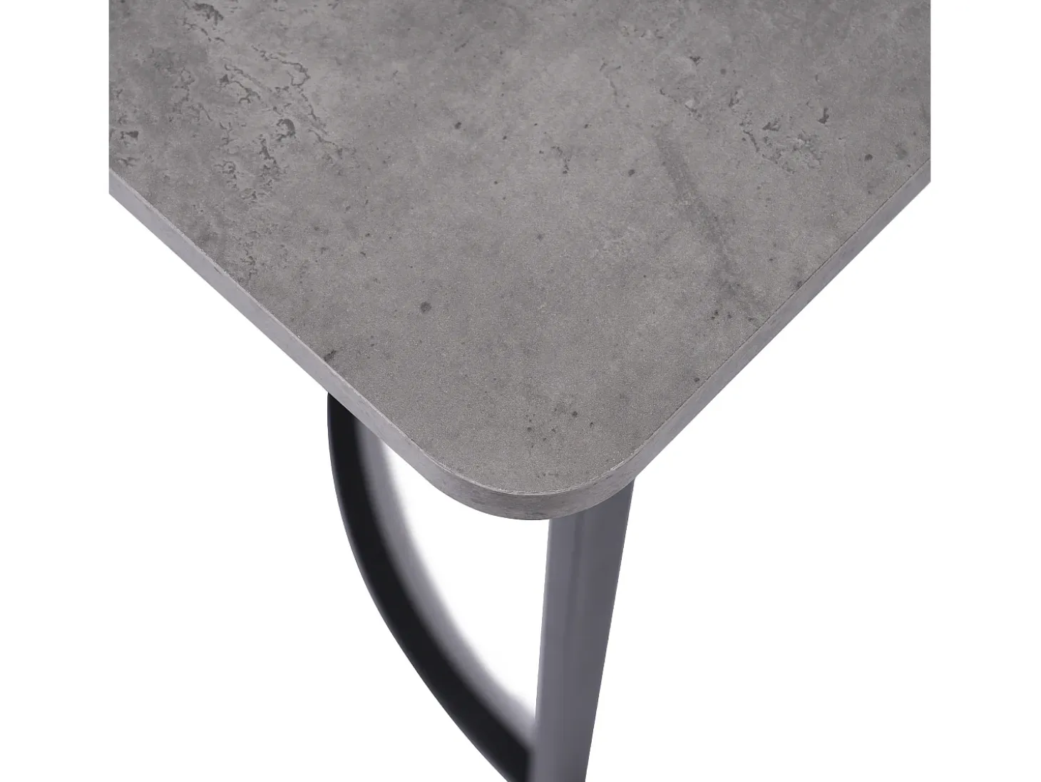 Mesa de Comedor Rectangular 140x80 cm para 6 Personas - Patas Ajustables - Metal y Madera - Gris Moderno