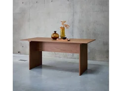 Mesa de comedor rectangular con efecto madera de 4-6 plazas, 170cm
