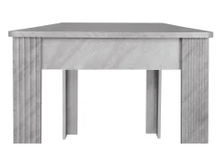 Mesa de comedor rectangular para 4 a 6 cubiertos - Madera maciza - 117 x 68 x 75 cm - Gris