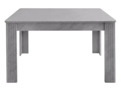Mesa de comedor rectangular para 4 a 6 cubiertos - Madera maciza - 117 x 68 x 75 cm - Gris