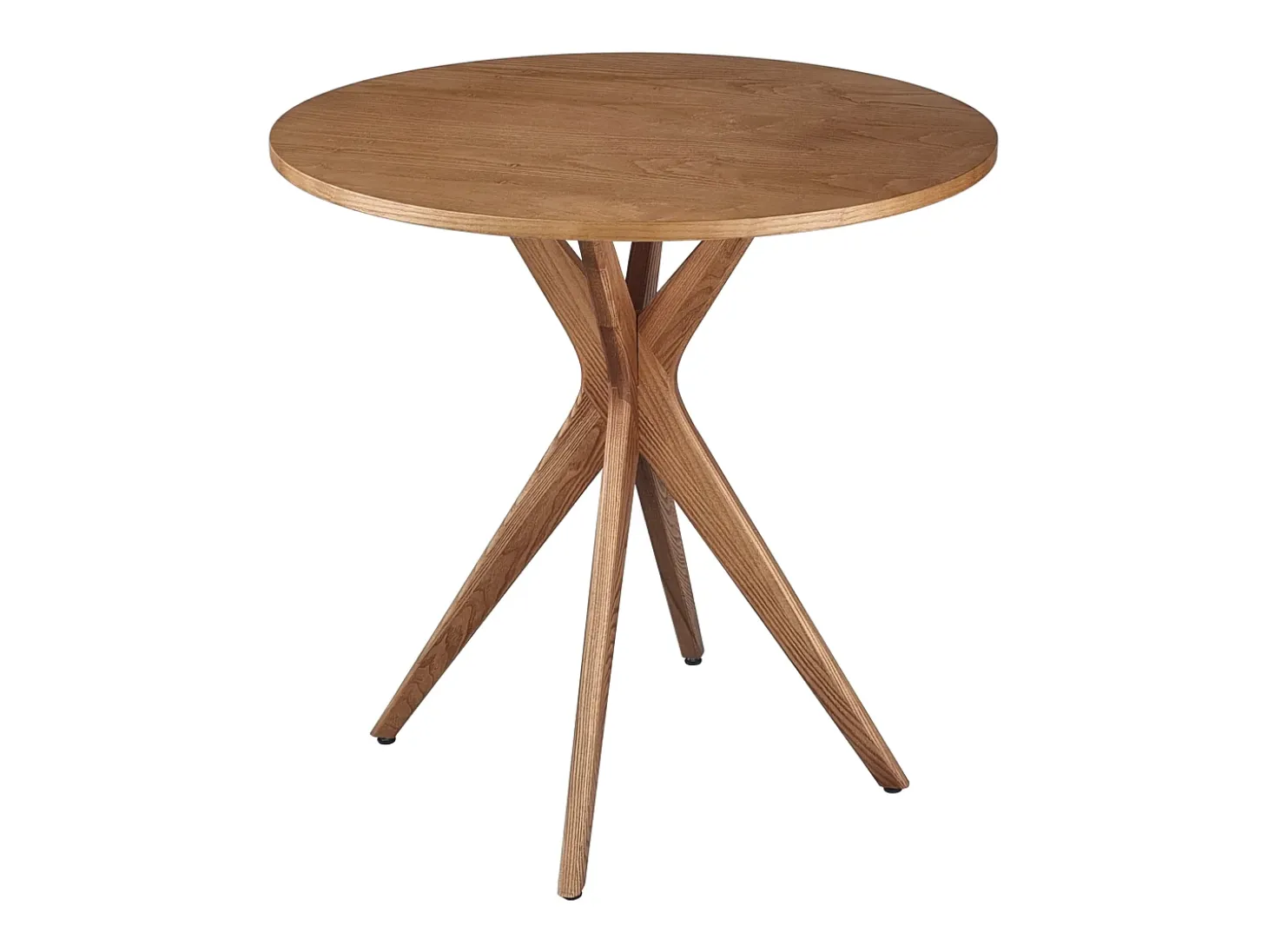 Mesa de comedor redonda 60 cm Jubi fresno teñido roble