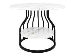 Mesa de comedor redonda - Mesa blanca con tapa central - tapa de MDF - para comedor y salón