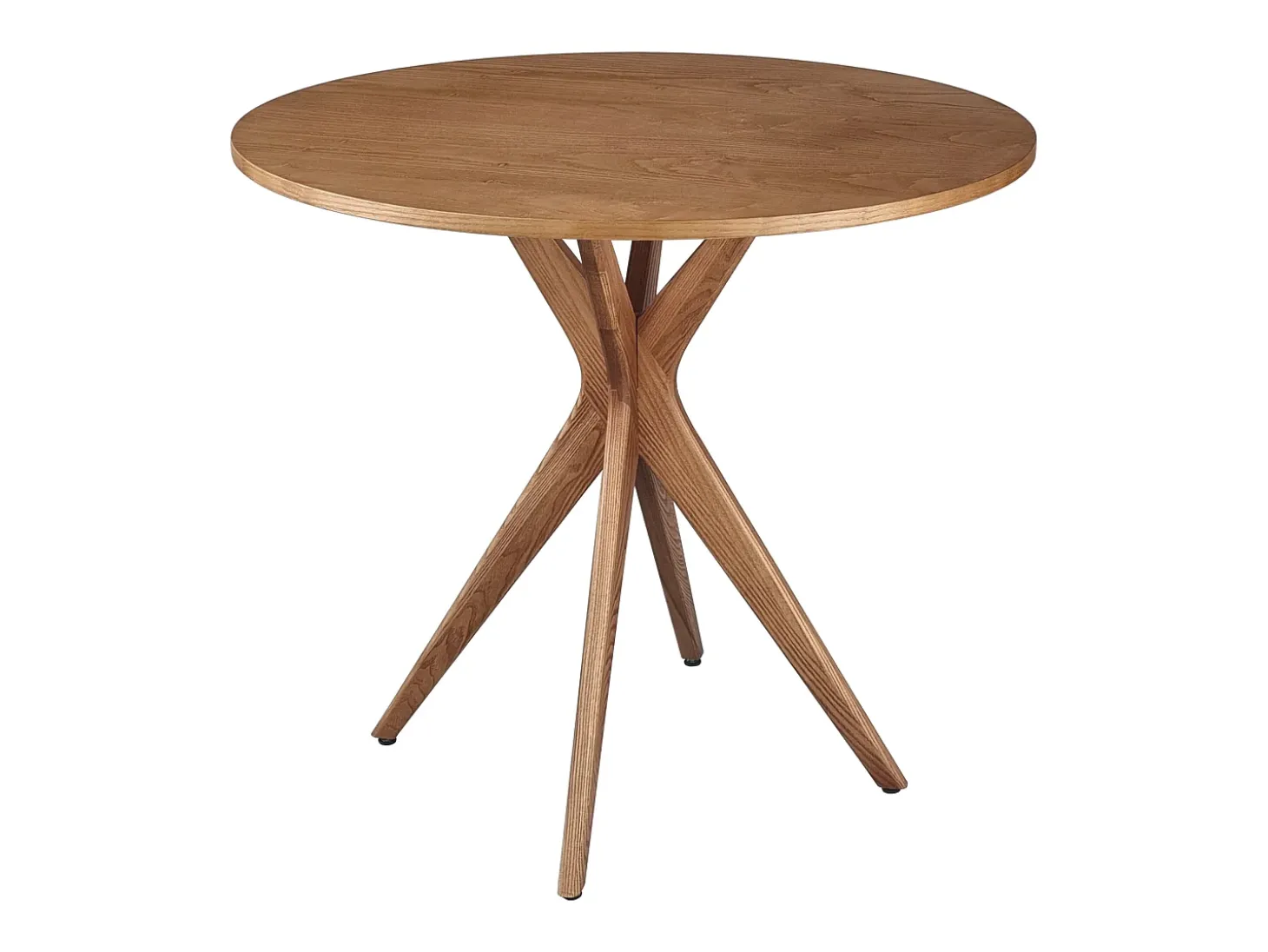 Mesa de comedor redonda 80 cm Jubi fresno teñido roble