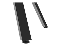 Mesa de comedor redonda blanca - Mesa de comedor con soporte de metal en forma de X y reposapiés negro - para comedor y sala de estar