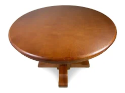 Mesa de comedor redonda Boliva de roble macizo marrón Ø120 cm