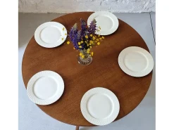 Mesa de comedor redonda 110cm Jubi Bold Nogal