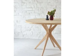 Mesa de comedor redonda 100cm Jubi Bold Roble