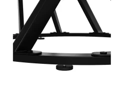 Mesa de comedor redonda con tablero chapado en mármol blanco y patas en espiral de metal negro - 80x80x76cm