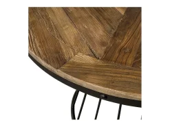 Mesa de comedor redonda de madera de cedro, 5 personas - Pralus
