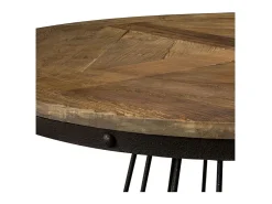 Mesa de comedor redonda de madera de cedro, 5 personas - Pralus