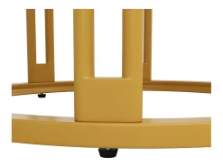 Mesa de comedor redonda, diseño moderno con base de metal, tapa de mármol, MDF y metal, color dorado y negro (100x100x74cm)