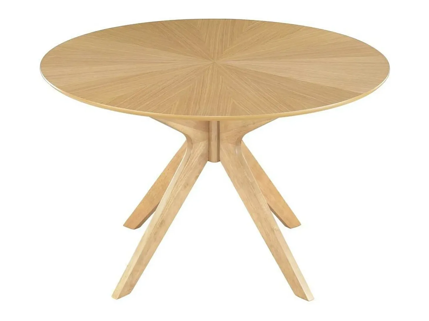 Mesa de comedor redonda de diseño en roble 120 cm DIELLI