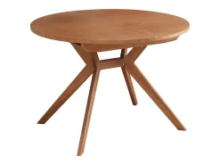 Mesa de comedor redonda extensible 110cm Biju Roble