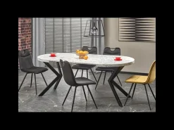 Mesa de comedor redonda extensible de mármol 100-250cm Zelvano