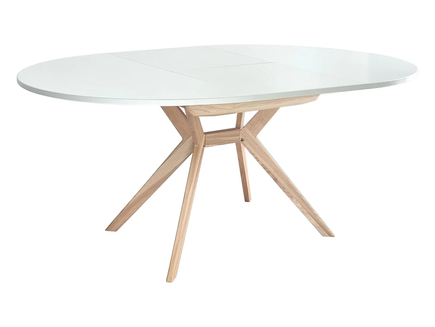 Mesa de comedor redonda extensible 120cm Biju Blanca