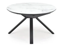 Mesa de comedor redonda extensible de mármol GALATEE 130-180cm