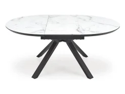 Mesa de comedor redonda extensible de mármol GALATEE 130-180cm