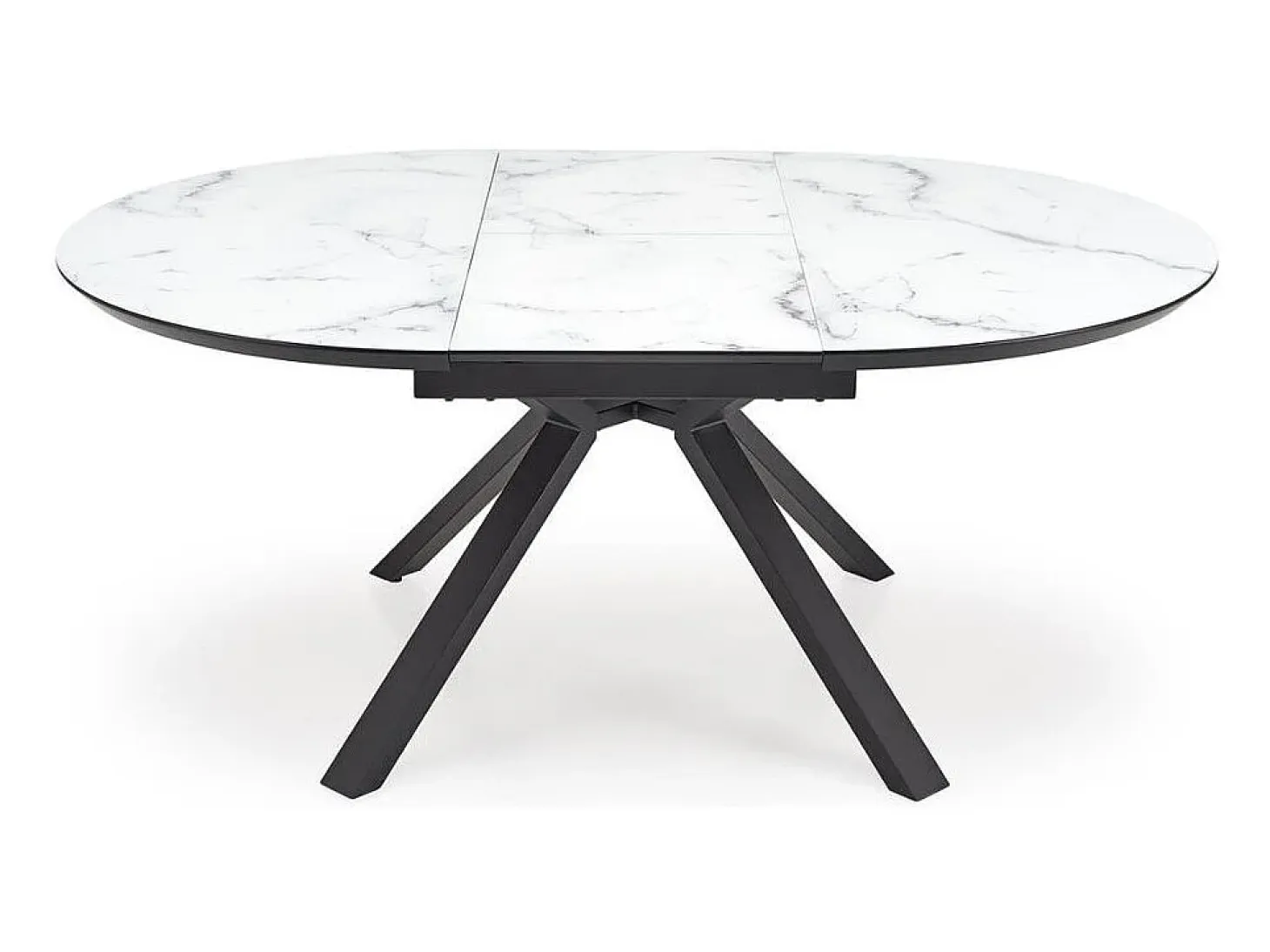 Mesa de comedor redonda extensible de mármol GALATEE 130-180cm