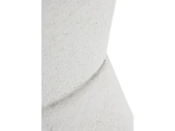Mesa de comedor redonda en madera de abeto y base de poliresina blanca