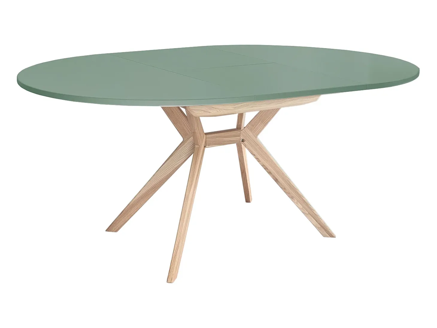 Mesa de comedor redonda extensible 110cm Biju Verde Salvia
