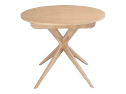 Mesa de comedor redonda extensible 90cm Jubi Fresno