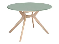 Mesa de comedor redonda extensible 120cm Biju Verde Salvia