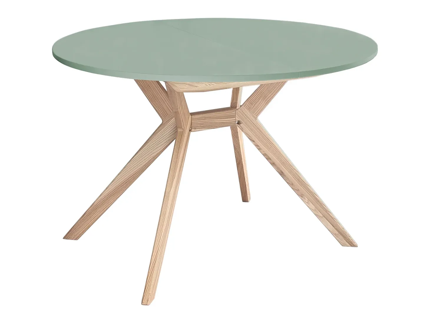 Mesa de comedor redonda extensible 120cm Biju Verde Salvia