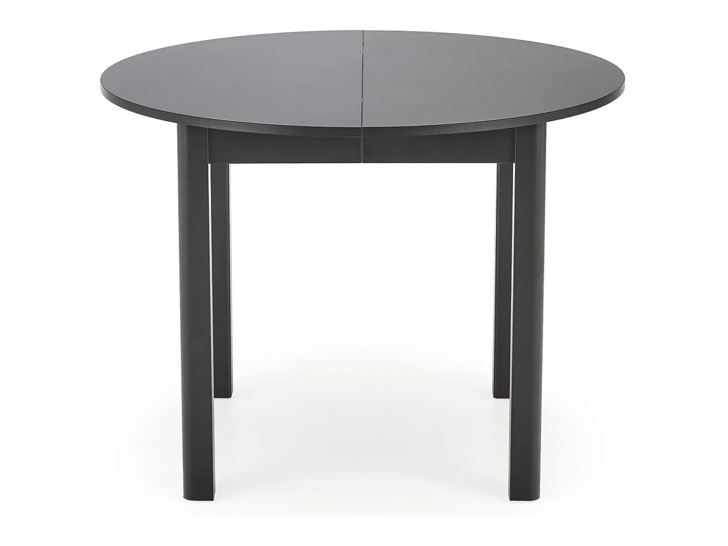 Mesa de comedor redonda extensible CARENE 100 cm, negra