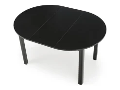 Mesa de comedor redonda extensible CARENE 100 cm, negra